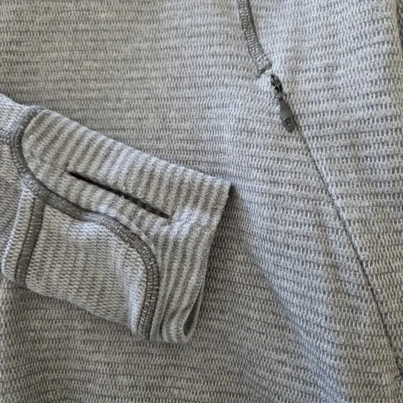 Lululemon Think Fast Pullover Mini Check Pique White Heathered Slate Size 6 - Picture 5 of 7